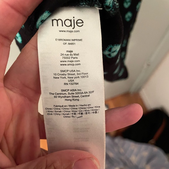 Maje Romani Mixed Print Mini Dress Dark Floral Small - Picture 8 of 10